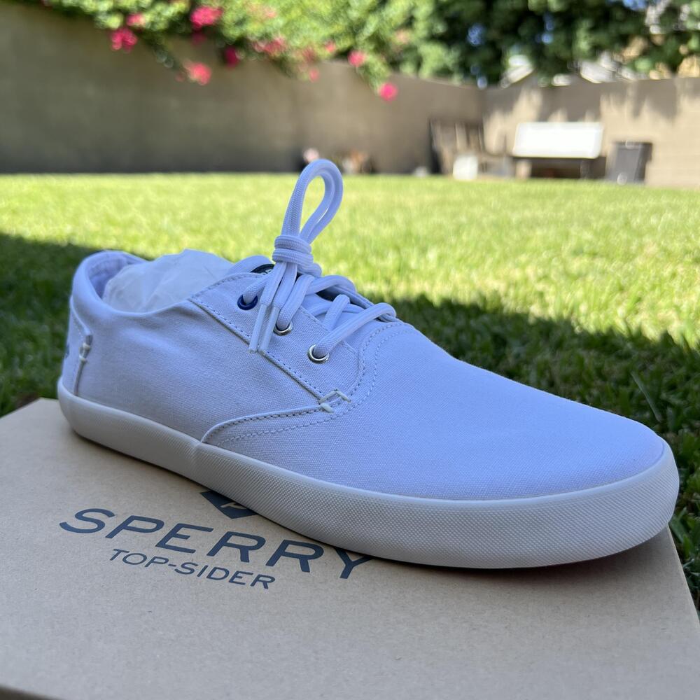 Sperry Top-Sider Bodie Washable Shoes Boys Size 6 White Memory Foam Sneakers